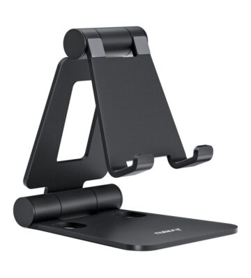 Nulaxy A4 Cell Phone Stand. Fully Foldable. Adjustable Desktop Phone Holder Cradle Dock Compatible with Phone 11 Pro Xs Xs Max Xr X 8. iPad Mini. Nintendo Switch. Tablets (7-10??). All Phones