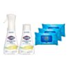 Clorox Cleaning Bundle Disinfecting Mist Lemon & Orange Blossom Scent (1 Spray Bottle & 1 Refill. 16 Fl Oz Each) Disinfecting Wipes. Moisture Seal Lid Fresh Scent (3-Pack. 75ct Each)