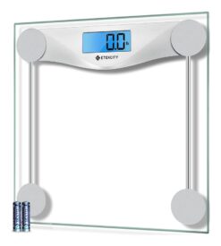 Etekcity Bathroom Scale for Body Weight. Digital Weighing Machine for People. Accurate & Large LCD Backlight Display. 6mm Tempered Glass. 400 lbs