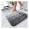 OLANLY Luxury Rug. Extra Soft and Absorbent Microfiber Rugs. Non-Slip Plush Shaggy Bath Carpet. Machine Wash Dry. Bath Mats for Bathroom Floor. Tub and Shower. 24??16. Grey