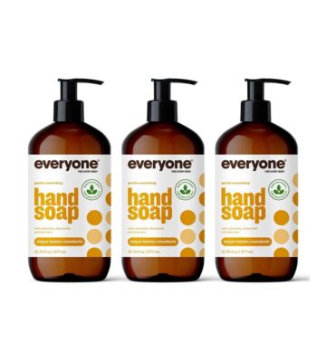 Everyone Liquid Hand Soap. 12.75 Ounce (Pack of 3). Meyer Lemon and Mandarin. Plant-Based Cleanser with Pure Essential Oils