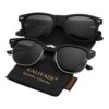 KALIYADI Polarized Sunglasses for Men and Women Semi-Rimless Frame Driving Sun glasses UV Blocking