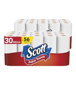 Scott Paper Towels. Choose-A-Sheet ?C 30 Mega Rolls (2 Packs of 15) = 56 Regular Rolls (102 Sheets Per Roll)