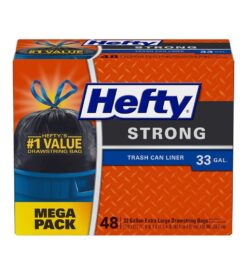 Hefty Strong Large Trash Bags. 33 Gallon. 48 Count
