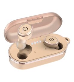 TOZO T10 Bluetooth 5.3 Wireless Earbuds with Wireless Charging Case IPX8 Waterproof Stereo Headphones in Ear Built in Mic Headset Premium Sound with Deep Bass for Sport Khaki (2022 Upgraded)