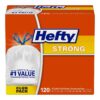 Hefty Strong Tall Kitchen Trash Bags. Unscented. 13 Gallon. 120 Count