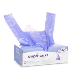 Ubbi Disposable Diaper Sacks. Lavender Scented. Easy-To-Tie Tabs. Diaper Disposal or Pet Waste Bags. 200 Count