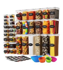 Chef-s Path Airtight Food Storage Container Set with Lids ?C Superior Variety Pack of 36 for Kitchen & Pantry Organization. ?C BPA Free Kitchen Storage Containers for Cereal. Flour &. Sugar