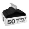 Zober Velvet Hangers 50 Pack ?C Black Hangers for Coats. Pants & Dress Clothes ?C Non Slip Clothes Hanger Set w/ 360 Degree Swivel. Holds up to 10 lbs ?C Strong Felt Hangers for Clothing