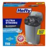 Hefty Ultra Strong Tall Kitchen Trash Bags. Blackout. Clean Burst. 13 Gallon. 110 Count