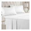 Queen Size Sheet Set ?C Breathable & Cooling ?C Hotel Luxury Bed Sheets ?C Extra Soft ?C Deep Pockets ?C Easy Fit ?C 4 Piece Set ?C Wrinkle Free ?C Comfy ?C White ?C 4 PC