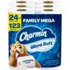 Charmin Ultra Touch. 24 Family Mega Count. White. 8 Family Count
