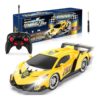 Growsland Remote Control Car. RC Cars Xmas Gifts for Kids 1/18 Electric Sport Racing Hobby Toy Car Yellow Model Vehicle with Lights and Controller Kids Toys Gifts for 4 5 6 7 8-12 Year Old Boys Girls