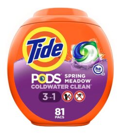 Tide PODS Laundry Detergent Soap Pods. Spring Meadow. 81 count