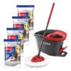 O-Cedar Easywring Microfiber Spin Mop & Bucket Floor Cleaning System with 4 Extra Refills