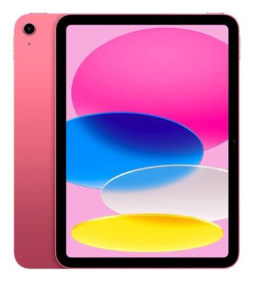 Apple iPad (10th Generation): with A14 Bionic chip. 10.9-inch Liquid Retina Display. 64GB. Wi-Fi 6. 12MP front/12MP Back Camera. Touch ID. All-Day Battery Life ?C Pink