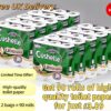 Cushelle Premium Toilet Paper Super Soft 3-ply Thickened. 2 packs = 90 rolls