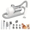 🔥66% OFF NOW! 🐶🐱Arrives in CA in as little as2 business daysDog Vacuum Grooming Kit for Shedding 6 Hair Clipper Combs 84.54oz Vacuum Cleaner And 5 Pet Grooming Tools for Shedding, Low Noise for Home Cleaning (US Plug)